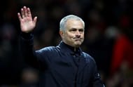 MANCHESTER, ENGLAND - FEBRUARY 16: Jose Mourinho, Manager of Manchester United applauds supporters during the UEFA Europa League Round of 32 first leg match between Manchester United and AS Saint-Etienne at Old Trafford on February 16, 2017 in Manchester, United Kingdom. (Photo by Clive Brunskill/Getty Images)
