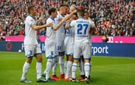 MUNICH, GERMANY - NOVEMBER 05: Kerem Demirbay of TSG Hoffenheim celebrates with team mates after scoring his team's first goal during the Bundesliga match between Bayern Muenchen and TSG 1899 Hoffenheim at Allianz Arena on November 5, 2016 in Munich, Germany. (Photo by Boris Streubel/Getty Images)