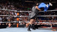 Kharma eliminating Hunico in the Royal Rumble
