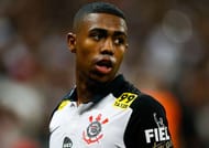 SAO PAULO, BRAZIL - OCTOBER 15: Malcom #21 of Corinthians celebrates their second goal during the match between Corinthians and Goias for the Brazilian Series A 2015 at Arena Corinthians stadium on October 15, 2015 in Sao Paulo, Brazil. (Photo by Alexandre Schneider/Getty Images)