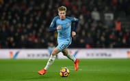 BOURNEMOUTH, ENGLAND - FEBRUARY 13: Manchester City player Kevin De Bruyne in action during the Premier League match between AFC Bournemouth and Manchester City at Vitality Stadium on February 13, 2017 in Bournemouth, England. (Photo by Stu Forster/Getty Images)