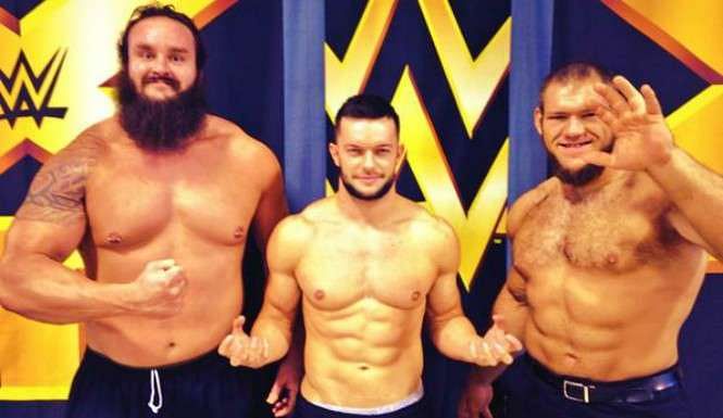 Braun Strowman, Finn Balor and Dylan Miley