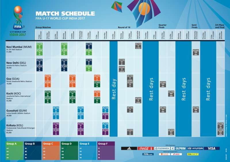 FIFA U17 World Cup 2017 The full schedule