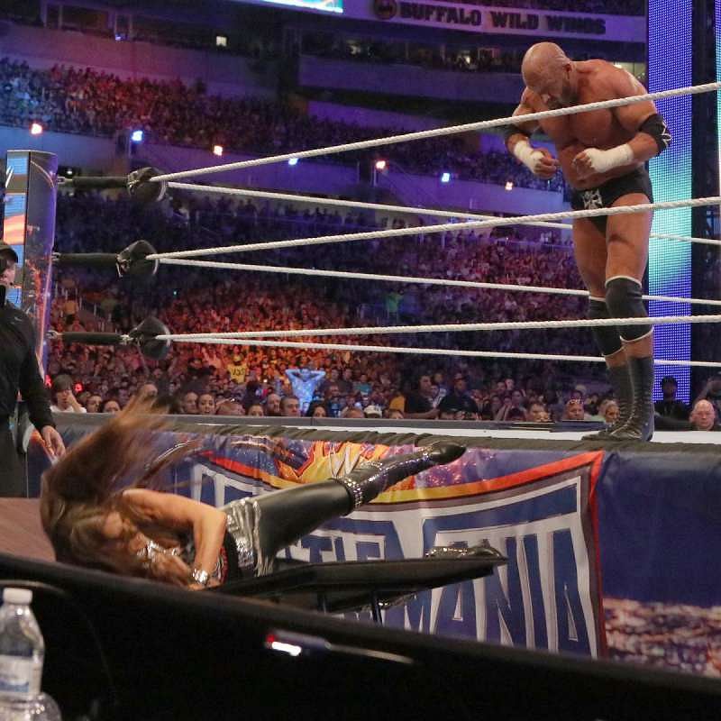 WWE Rumors: Reason why Stephanie McMahon went through a table at WrestleMan...