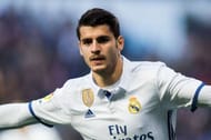 LA CORUNA, SPAIN - APRIL 26: Alvaro Morata of Real Madrid celebrates after scoring goal during the La Liga match between RC Deportivo La Coruna and Real Madrid at Riazor Stadium on April 26, 2017 in La Coruna, Spain. (Photo by Juan Manuel Serrano Arce/Getty Images)