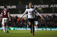 LONDON, ENGLAND - DECEMBER 18: Dele Alli of Tottenham Hotspur celebrates scoring his sides first goal during the Premier League match between Tottenham Hotspur and Burnley at White Hart Lane on December 18, 2016 in London, England. (Photo by Julian Finney/Getty Images)