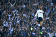 LONDON, ENGLAND - APRIL 08: Dele Alli of Tottenham Hotspur celebrates scoring his sides first goal during the Premier League match between Tottenham Hotspur and Watford at White Hart Lane on April 8, 2017 in London, England. (Photo by Dan Mullan/Getty Images)