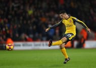 BOURNEMOUTH, ENGLAND - JANUARY 03: Granit Xhaka of Arsenal in action during the Premier League match between AFC Bournemouth and Arsenal at Vitality Stadium on January 3, 2017 in Bournemouth, England. (Photo by Warren Little/Getty Images)