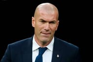 MADRID, SPAIN - APRIL 18: Head coach Zinedine Zidane of Real Madrid CF bites his lip prior to start the UEFA Champions League Quarter Final second leg match between Real Madrid CF and FC Bayern Muenchen at Estadio Santiago Bernabeu on April 18, 2017 in Madrid, Spain. (Photo by Gonzalo Arroyo Moreno/Getty Images)