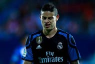 LEGANES, MADRID - APRIL 05: James Rodriguez of Real Madrid CF gestures during the La Liga match between CD Leganes and Real Madrid CF at Estadio Municipal de Butarque on April 5, 2017 in Leganes, Spain. (Photo by Gonzalo Arroyo Moreno/Getty Images)