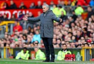 MANCHESTER, ENGLAND - APRIL 01: Jose Mourinho, Manager of Manchester United reacts during the Premier League match between Manchester United and West Bromwich Albion at Old Trafford on April 1, 2017 in Manchester, England. (Photo by Matthew Lewis/Getty Images)