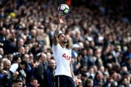 LONDON, ENGLAND - APRIL 15: Kyle Walker of Tottenham Hotspur catches the ball during the Premier League match between Tottenham Hotspur and AFC Bournemouth at White Hart Lane on April 15, 2017 in London, England. (Photo by Julian Finney/Getty Images)