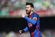 SEVILLE, SPAIN - JANUARY 29: Lionel Messi of FC Barcelona reacts during La Liga match between Real Betis Balompie and FC Barcelona at Benito Villamarin Stadium on January 29, 2017 in Seville, Spain. (Photo by Aitor Alcalde/Getty Images)