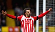 WATFORD, ENGLAND - MARCH 04: Manolo Gabbiadini of Southampton celebrates scoring his fourth goal during the Premier League match between Watford and Southampton at Vicarage Road on March 4, 2017 in Watford, England. (Photo by Ian Walton/Getty Images)