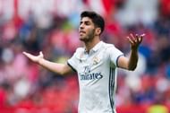 GIJON, SPAIN - APRIL 15: Marco Asensio of Real Madrid reacts during the La Liga match between Real Sporting de Gijon and Real Madrid at Estadio El Molinon on April 15, 2017 in Gijon, Spain. (Photo by Juan Manuel Serrano Arce/Getty Images)
