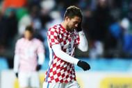 TALLINN, ESTONIA - MARCH 28: Mateo Kovacic of Croatia looks dejected after the first half of international friendly between Estonia and Croatia at A. le Coq Arena on March 28, 2017 in Tallinn, Estonia. (Photo by Joosep Martinson/Getty Images)