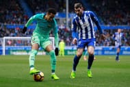 VITORIA-GASTEIZ, SPAIN - FEBRUARY 11: Neymar JR. (L) of FC Barcelona competes for the ball with Theo Hernandez (R) of Deportivo Alaves during the La Liga match between Deportivo Alaves and FC Barcelona at Estadio de Mendizorroza on February 11, 2017 in Vitoria-Gasteiz, Spain. (Photo by Gonzalo Arroyo Moreno/Getty Images)