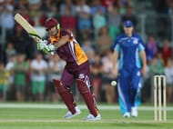 LAUNCESTON, AUSTRALIA - JANUARY 30: Ricky Ponting bats during the Ricky Ponting Tribute Match at Aurora Stadium on January 30, 2014 in Launceston, Australia. (Photo by Scott Barbour/Getty Images)