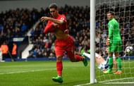 WEST BROMWICH, ENGLAND - APRIL 16: Roberto Firmino of Liverpool celebrates scoring his sides first goal during the Premier League match between West Bromwich Albion and Liverpool at The Hawthorns on April 16, 2017 in West Bromwich, England. (Photo by Stu Forster/Getty Images)