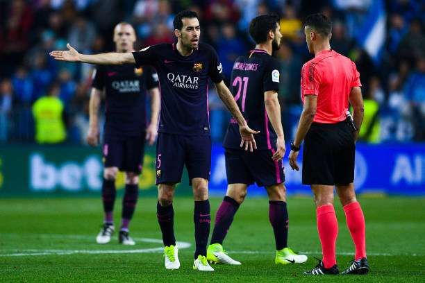 Barcelona robbed of a clear penalty against Malaga by controversial referee Gil Manzano