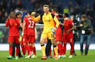 WEST BROMWICH, ENGLAND - APRIL 16: Simon Mignolet of Liverpool celebrates after the Premier League match between West Bromwich Albion and Liverpool at The Hawthorns on April 16, 2017 in West Bromwich, England. (Photo by Michael Steele/Getty Images)