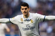 LA CORUNA, SPAIN - APRIL 26: Alvaro Morata of Real Madrid celebrates after scoring goal during the La Liga match between RC Deportivo La Coruna and Real Madrid at Riazor Stadium on April 26, 2017 in La Coruna, Spain. (Photo by Juan Manuel Serrano Arce/Getty Images)