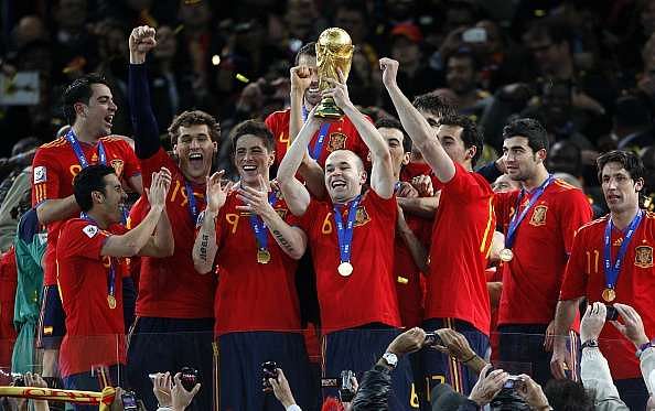 Andres Iniesta 2010 World Cup trophy