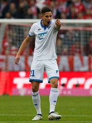 MUNICH, GERMANY - NOVEMBER 05: Benjamin Huebner of TSG Hoffenheim gestures during the Bundesliga match between Bayern Muenchen and TSG 1899 Hoffenheim at Allianz Arena on November 5, 2016 in Munich, Germany. (Photo by Boris Streubel/Getty Images)