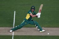 AUCKLAND, NEW ZEALAND - MARCH 04: AB de Villiers of South Africa bats during game five of the One Day International series between New Zealand and South Africa at Eden Park on March 4, 2017 in Auckland, New Zealand. (Photo by Anthony Au-Yeung/Getty Images)
