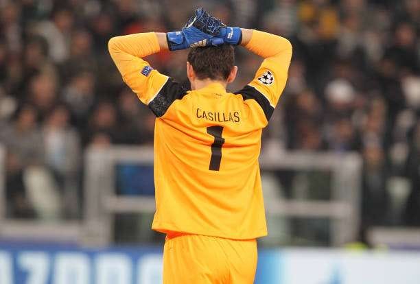 TURIN, ITALY - MARCH 14: Iker Casillas of FC Porto gestures during the UEFA Champions League Round of 16 second leg match between Juventus and FC Porto at Juventus Stadium on March 14, 2017 in Turin, Italy. (Photo by Marco Luzzani/Getty Images)