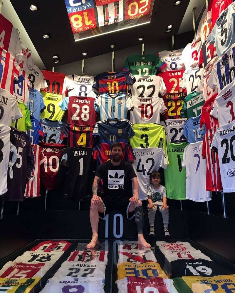 Lionel Messi's shirt collection