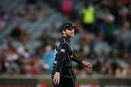 AUCKLAND, NEW ZEALAND - MARCH 04: Kane Williamson of New Zealand checks the scoreboard during game five of the One Day International series between New Zealand and South Africa at Eden Park on March 4, 2017 in Auckland, New Zealand. (Photo by Anthony Au-Yeung/Getty Images)