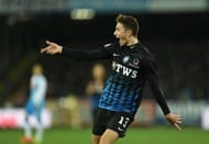 NAPLES, ITALY - FEBRUARY 25: Mattia Caldara of Atalanta celebrates after scoring goal 2-0 during the Serie A match between SSC Napoli and Atalanta BC at Stadio San Paolo on February 25, 2017 in Naples, Italy. (Photo by Francesco Pecoraro/Getty Images)