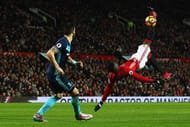MANCHESTER, ENGLAND - DECEMBER 31: Paul Pogba of Manchester United attempts a scissor or bicycle kick shot on goal during the Premier League match between Manchester United and Middlesbrough at Old Trafford on December 31, 2016 in Manchester, England. (Photo by Matthew Lewis/Getty Images)