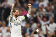 MADRID, SPAIN - APRIL 18: Sergio Ramos of Real Madrid celebrates his team's victory the UEFA Champions League Quarter Final second leg match between Real Madrid CF and FC Bayern Muenchen at Estadio Santiago Bernabeu on April 18, 2017 in Madrid, Spain. (Photo by Shaun Botterill/Getty Images)