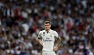 MADRID, SPAIN - MAY 02: Toni Kroos of Real looks on during the UEFA Champions League Semi Final first leg match between Real Madrid CF and Club Atletico de Madrid at Estadio Santiago Bernabeu on May 2, 2017 in Madrid, Spain. (Photo by Lars Baron/Getty Images)