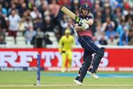 BIRMINGHAM, ENGLAND - JUNE 10: Ben Stokes of England pulls a delivery to the legside during the ICC Champions Trophy match between England and Australia at Edgbaston on June 10, 2017 in Birmingham, England. (Photo by Michael Steele/Getty Images)