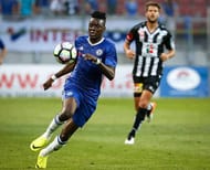 VELDEN, AUSTRIA - JULY 20: Bertrand Traore (L) of Chelsea in action during the friendly match between WAC RZ Pellets and Chelsea F.C. at Worthersee Stadion on July 20, 2016 in Velden, Austria. (Photo by Srdjan Stevanovic/Getty Images)