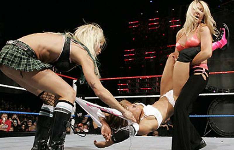 A bra and panties match from the 2006 Great American Bash 