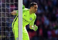 LONDON, ENGLAND - APRIL 23: Claudio Bravo of Manchester City in action during the Emirates FA Cup Semi-Final match between Arsenal and Manchester City at Wembley Stadium on April 23, 2017 in London, England. (Photo by Shaun Botterill/Getty Images,)