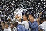 CARDIFF, WALES - JUNE 03: Cristiano Ronaldo of Real Madrid celebrates after the UEFA Champions League Final between Juventus and Real Madrid at National Stadium of Wales on June 3, 2017 in Cardiff, Wales. (Photo by Laurence Griffiths/Getty Images)