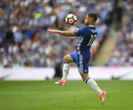 LONDON, ENGLAND - MAY 27: Eden Hazard of Chelsea in action during the Emirates FA Cup Final between Arsenal and Chelsea at Wembley Stadium on May 27, 2017 in London, England. (Photo by Laurence Griffiths/Getty Images)