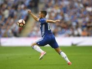 LONDON, ENGLAND - MAY 27: Eden Hazard of Chelsea in action during the Emirates FA Cup Final between Arsenal and Chelsea at Wembley Stadium on May 27, 2017 in London, England. (Photo by Laurence Griffiths/Getty Images)