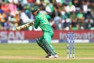 CARDIFF, WALES - JUNE 12: Fakhar Zaman of Pakistan plays to the offside during the ICC Champions Trophy match between Sri Lanka and Pakistan at the SWALEC Stadium on June 12, 2017 in Cardiff, Wales. (Photo by Michael Steele/Getty Images)
