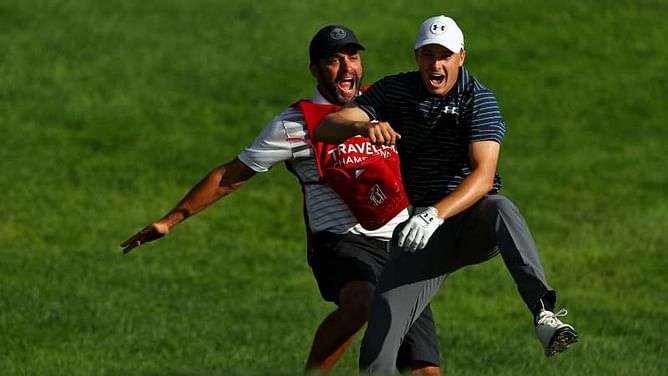Spieth had fun going 'nuts' after draining bunker shot