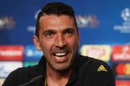 CARDIFF, WALES - JUNE 02: In this handout image provided by UEFA, Gianluigi Buffon of Juventus talks during a press conference prior to the UEFA Champions League Final between Juventus and Real Madrid at the National Stadium of Wales on June 2, 2017 in Cardiff, Wales. (Photo by Handout/UEFA via Getty Images)