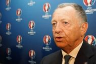 PARIS, FRANCE - JUNE 26: Jean-Michel Aulas attends the EURO 2016 Logo & Slogan Launch on June 26, 2013 in Paris, France. (Photo by Xavier Laine/Getty Images)