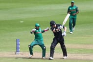 CARDIFF, WALES - JUNE 09: Jimmy Neesham of New Zealand shows his frustration after being stumped by Mushfiqur Rahim off the bowling of Mosaddek Hossain during the ICC Champions Trophy match between New Zealand and Bangladesh at the SWALEC Stadium on June 9, 2017 in Cardiff, Wales. (Photo by Michael Steele/Getty Images)