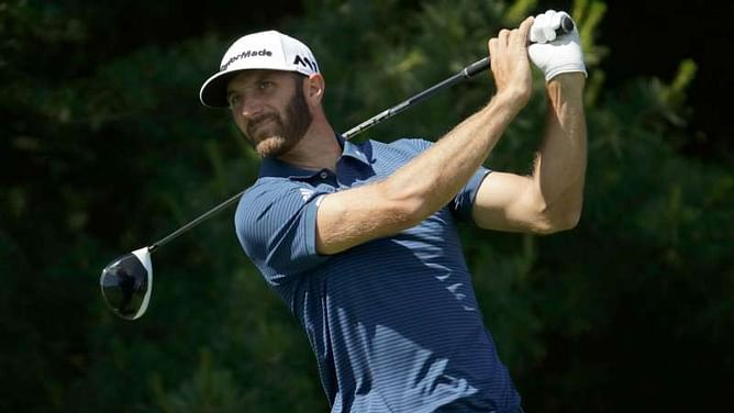 Dustin Johnson struggles mightily at Muirfield Village