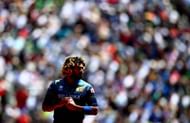 LONDON, ENGLAND - JUNE 03: Lasith Malinga of Sri Lanka during the ICC Champions Trophy match between Sri Lanka and South Africa at The Kia Oval on June 3, 2017 in London, England. (Photo by Jordan Mansfield/Getty Images)